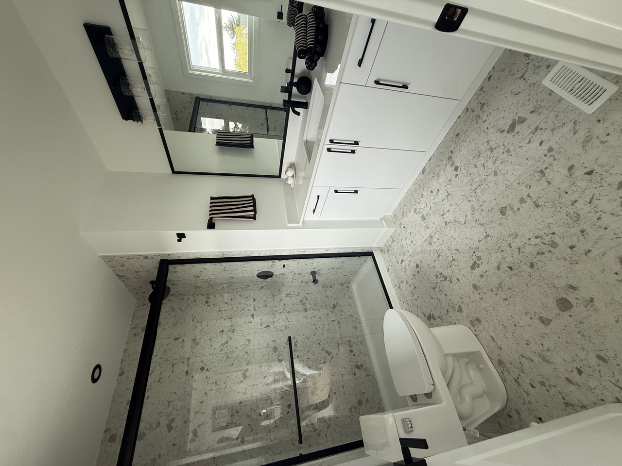 Recent bathroom tile installation