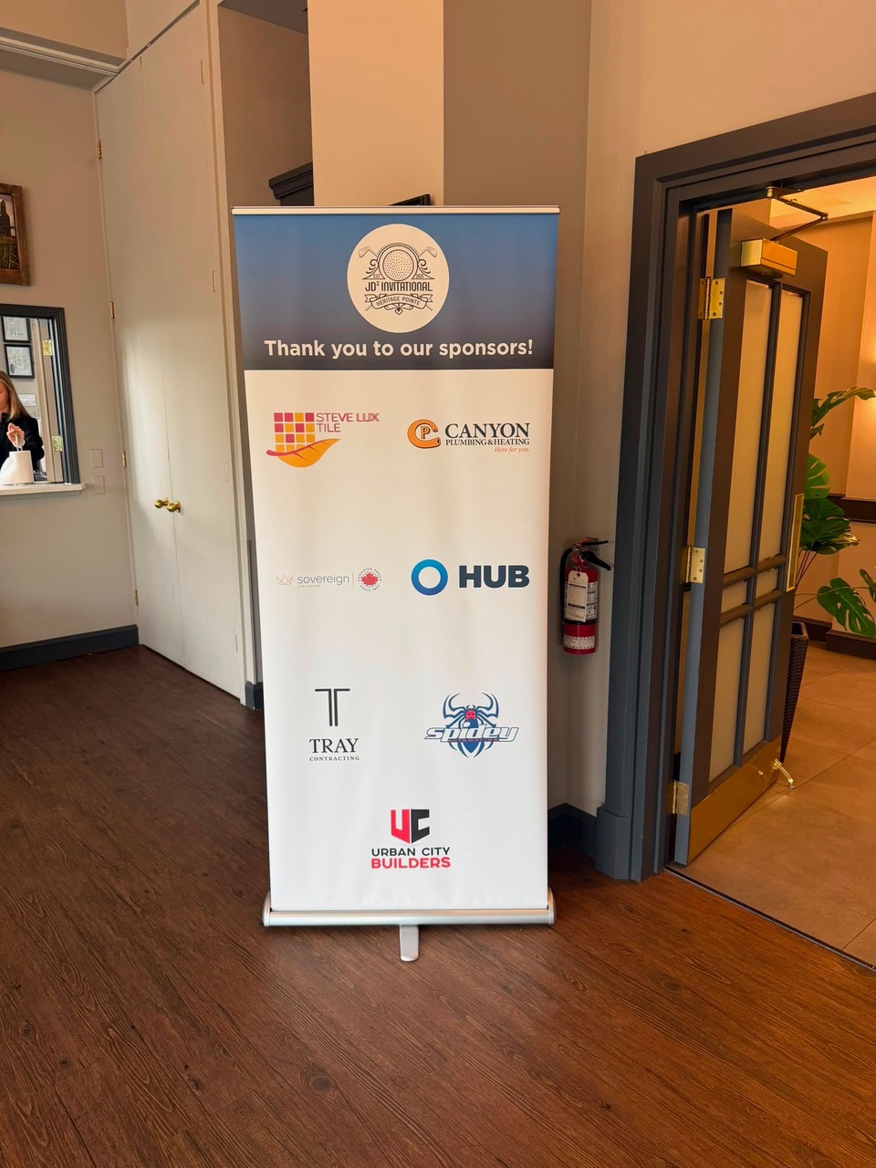 Steve Lux Tile charity sponsor banner