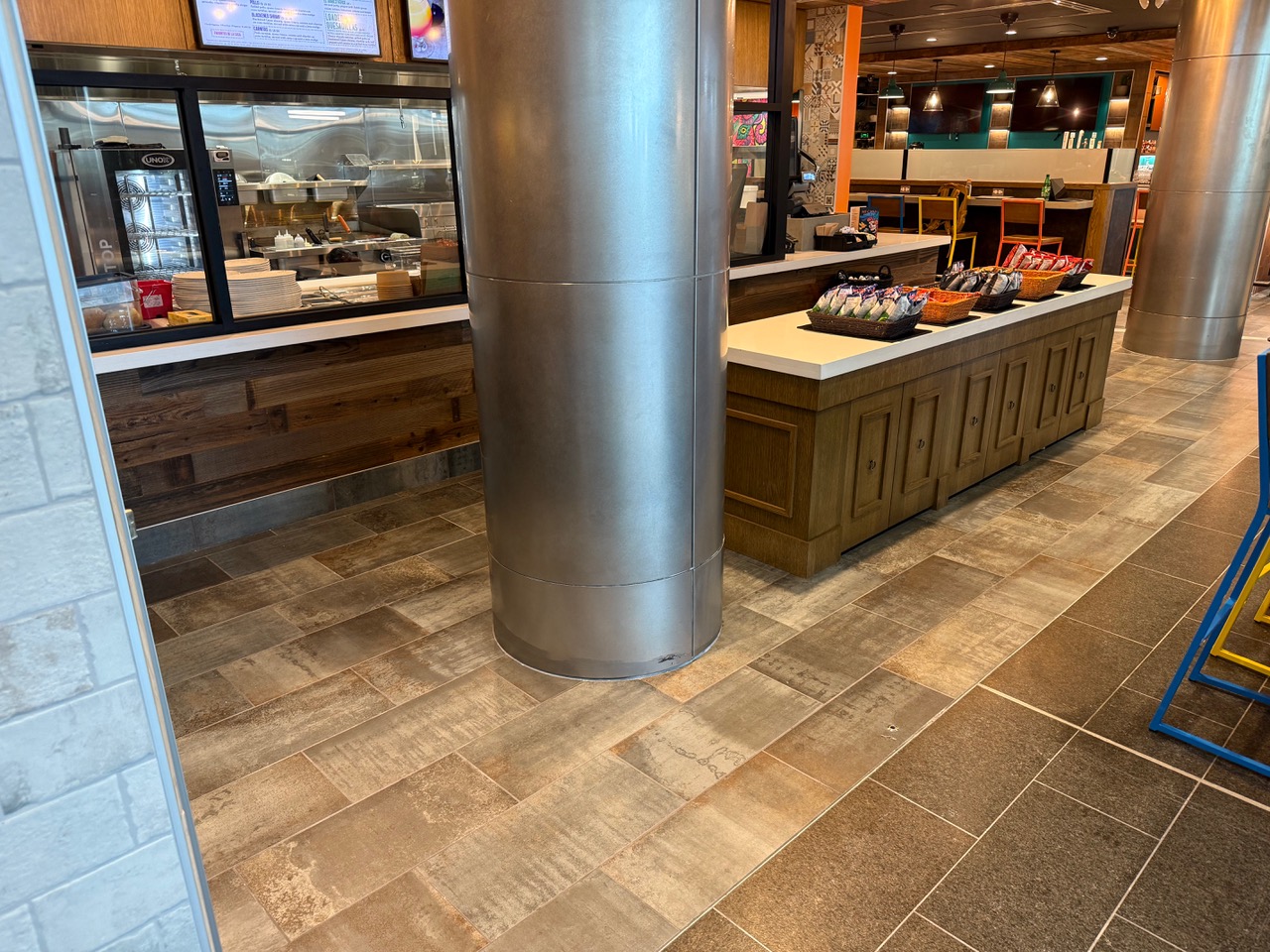 Restaurant commercial tile flooring installation
