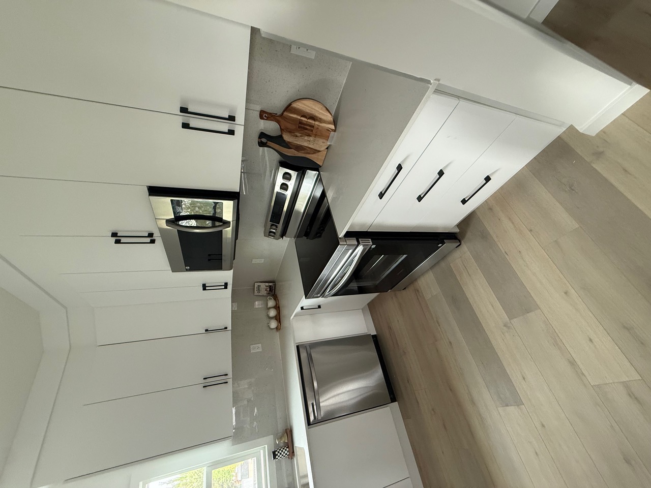 Kitchen area showing finished flooring