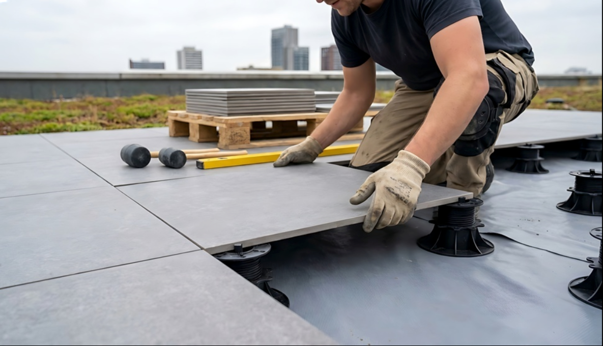 Outdoor patio installation