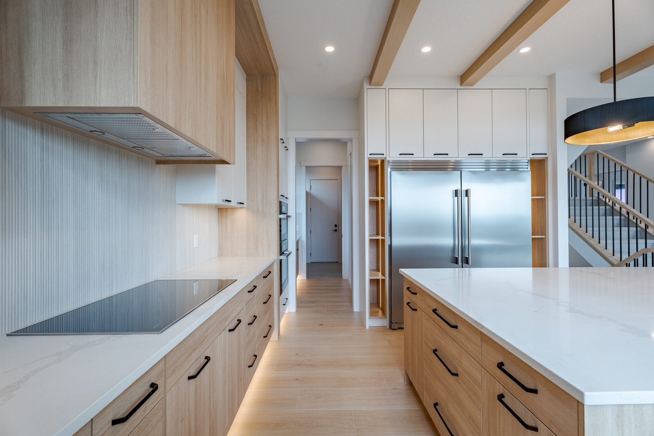 Luxury vinyl flooring in living area