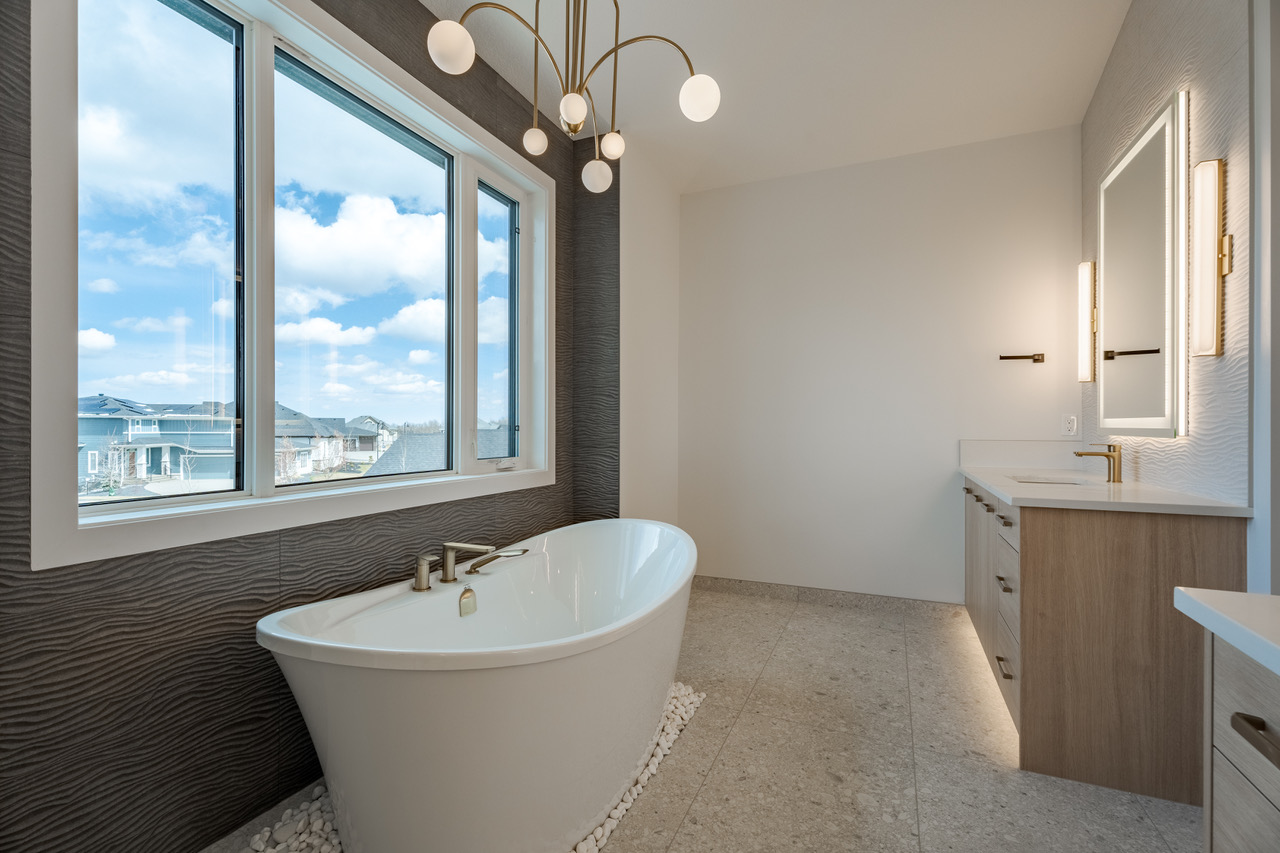 Primary bathroom tile installation