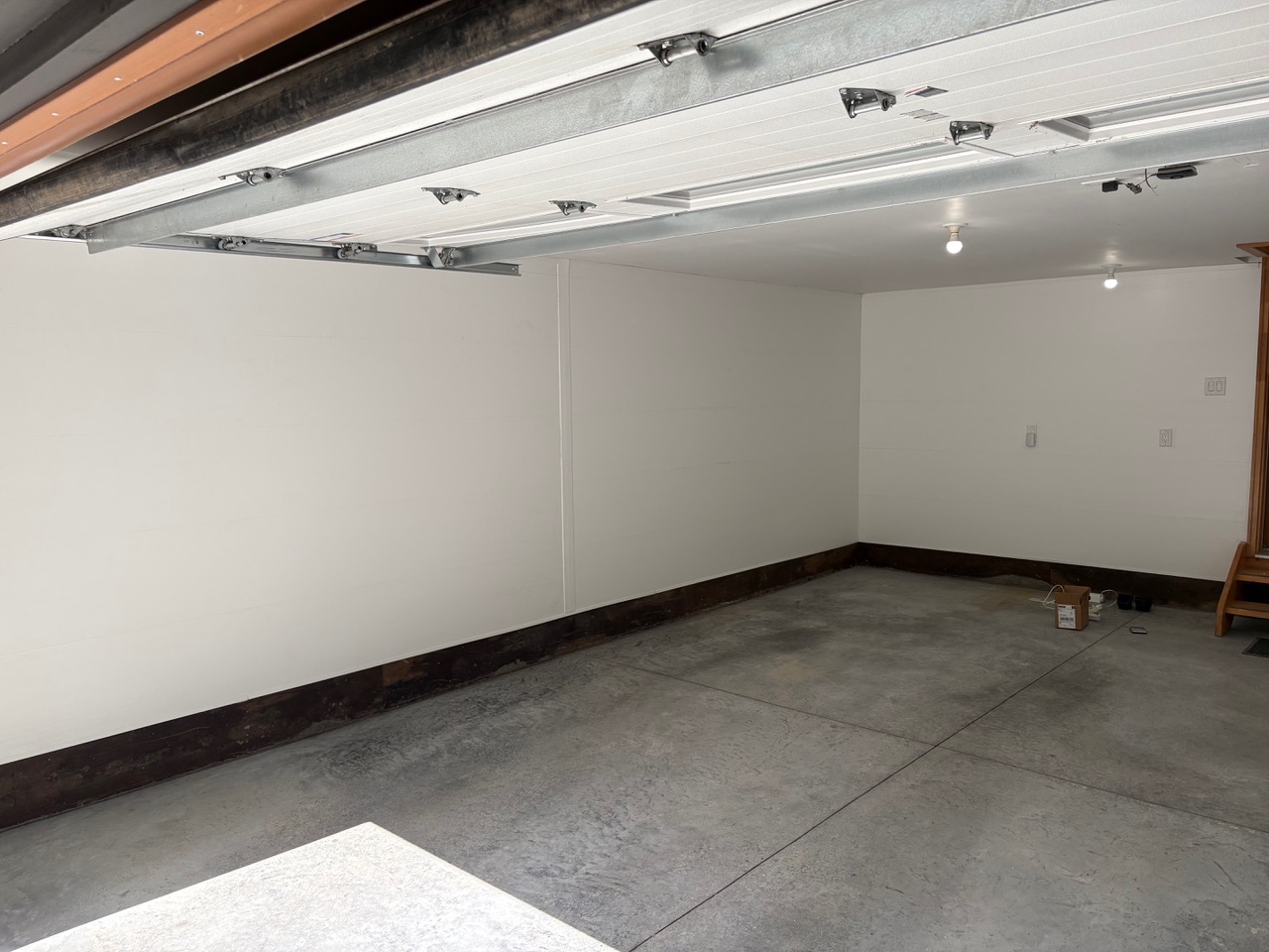 Finished Trusscore garage wall
